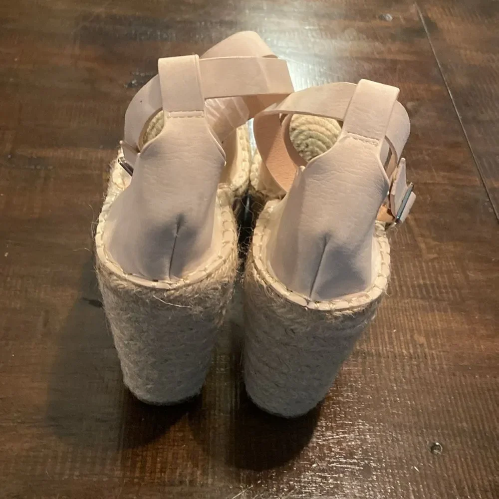 CCOCCI Cream Espadrille Jade Shoes with Ankle Strap